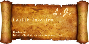 Laufik Jakobina névjegykártya